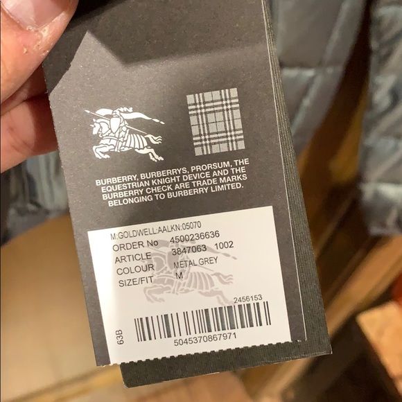 NWT Men’s Burberry Puffer Jacket Sz M